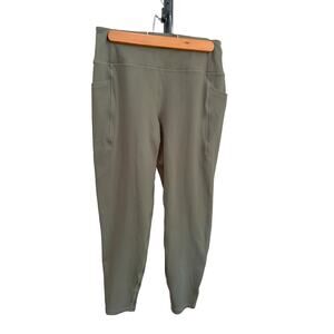 Kinesis-High-Rise-Leggings-Moisture Wicking-Olive Green-Women-L‎